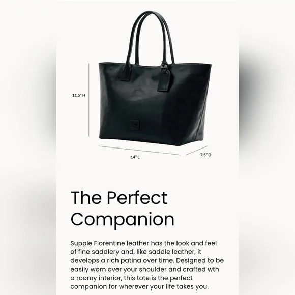 Dooney & Bourke Medium Russel Florentine Leather Tote in NATURAL - NWT - Picture 4 of 8